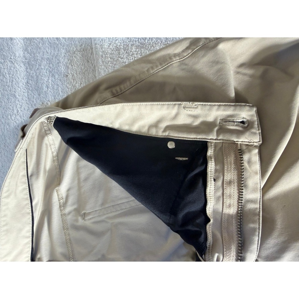 Lululemon Commission Slim Fit Warpstreme Pants Khaki Tan Mens 30x29 Chino - Picture 3 of 16